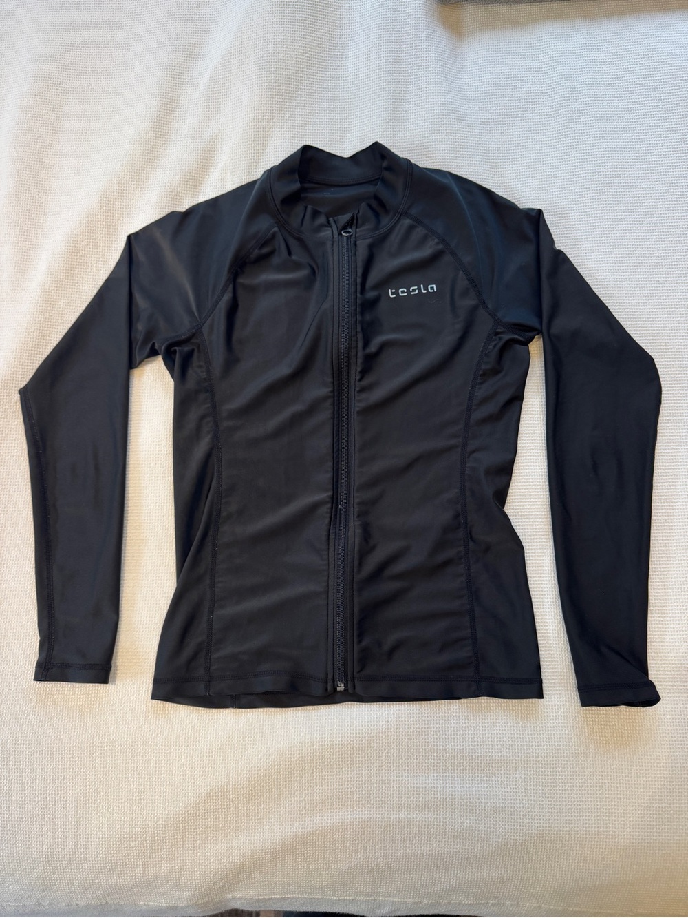 Tesla Women's Black Long-Sleeve Zip Swim Jacket